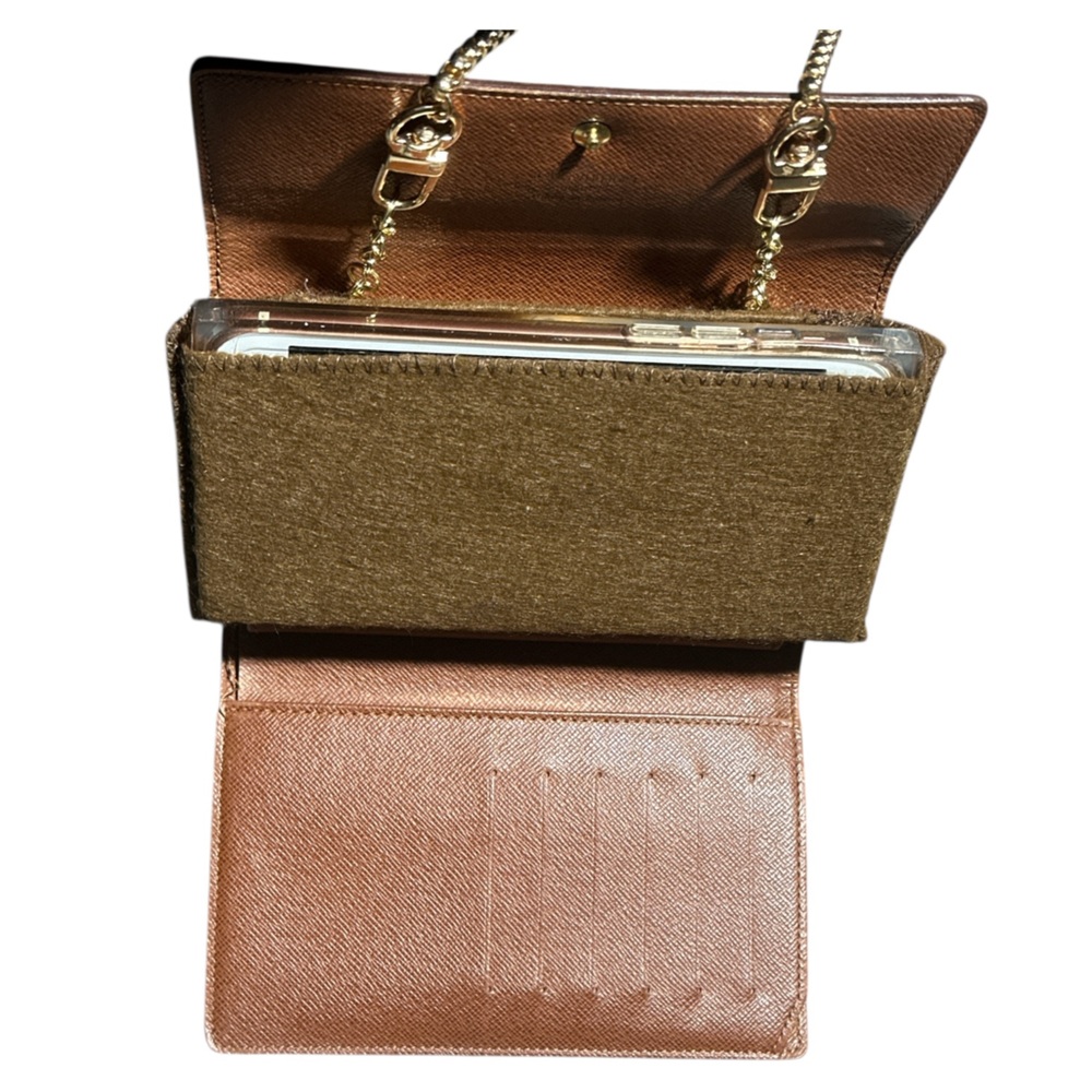 Louis Vuitton Monogram Wallet With Temporary  Crossbody & Phone Holder Kit - Picture 6 of 14